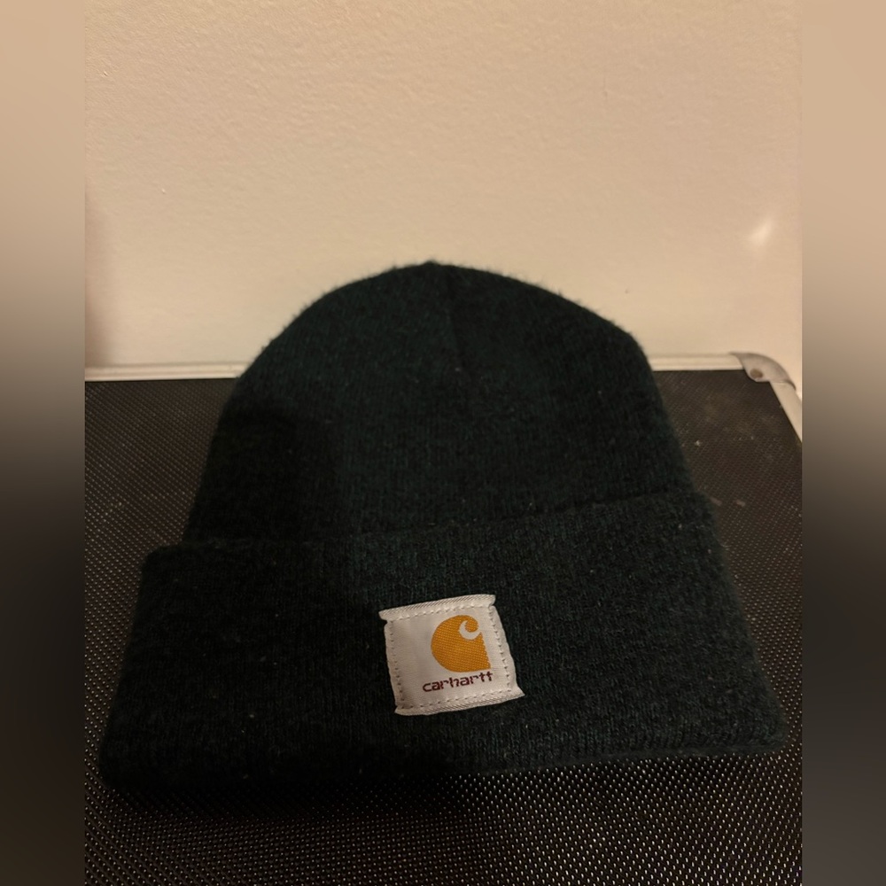 Carhartt winter hat colour dark forest green. - Picture 2 of 4